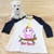 Banana Monkey Unicorn Ladies Slim Fitted Raglan 3/4 Sleeve