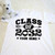 White class of with year and name adult shirt