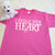 Pink I stole her heart adult t-shirt