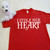 Red I stole her heart adult t-shirt