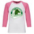 Dwight Dragons Head - Raglan Baseball Style 3/4 Sleeve Tee Shirt