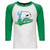McKinley Dolphin - Raglan Baseball Style 3/4 Sleeve Tee Shirt