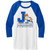 Jennings Full Color Jaguar - Royal/White Raglan with 3/4 Sleeves in Adult Sizes