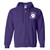 Albert S. Hall Paw Print - Purple Full Zip Hoodie