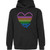 Osborn Hill - Rainbow Heart Graphic - Black Pullover Hoodie in Youth Sizes
