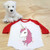 Pink Unicorn Toddler Raglan 3/4 Sleeves