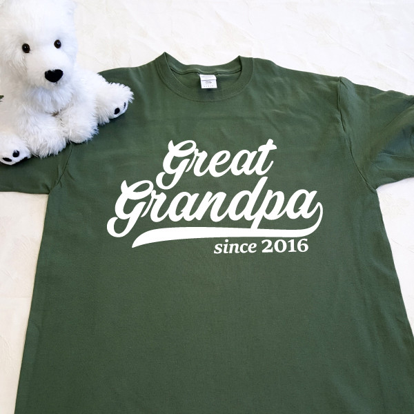 Great Grandpa Since Custom Year Adult Shirt