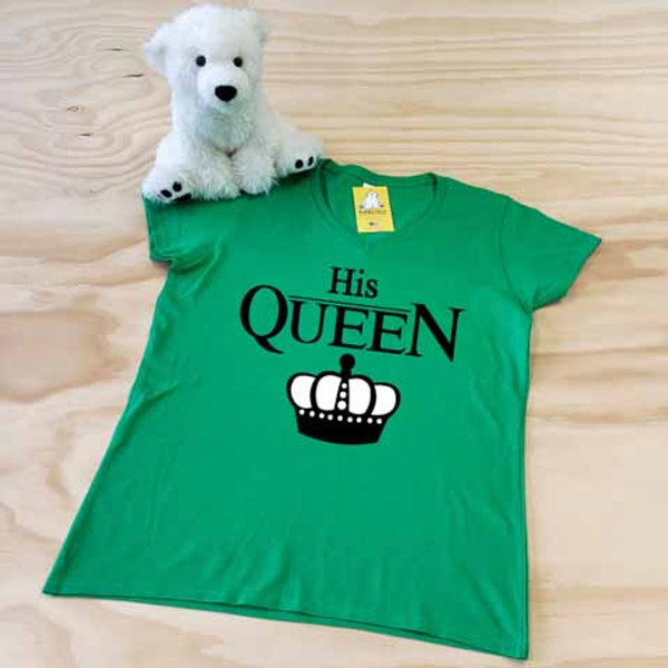 His Queen Ladies Fitted V-Neck Shirt