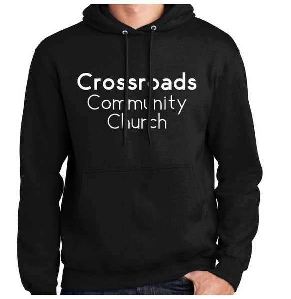 crossroads community church hoodie front
