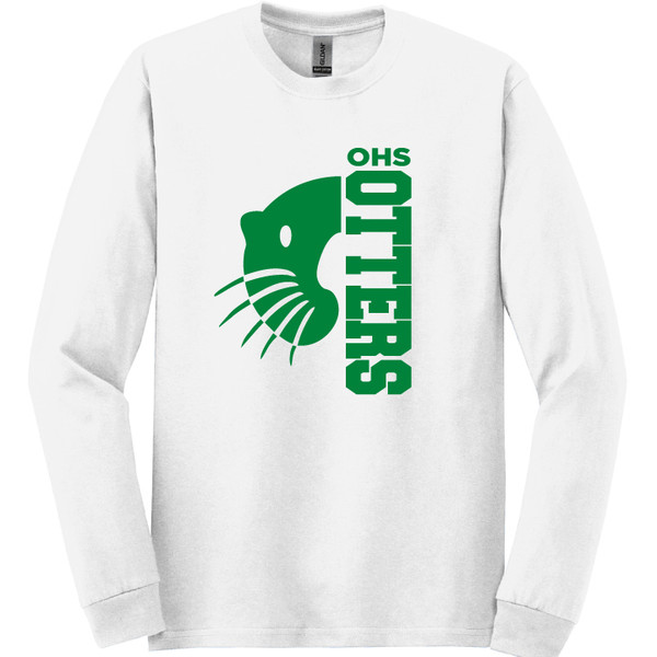Osborn Hill - OHS Otters  - Adult White Long Sleeve Unisex T-Shirt