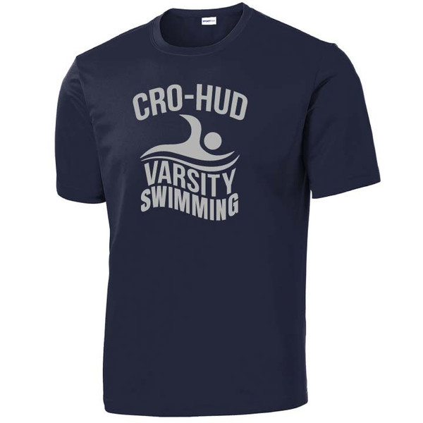 Cro Hud Swimming - Navy Performance T-shirt