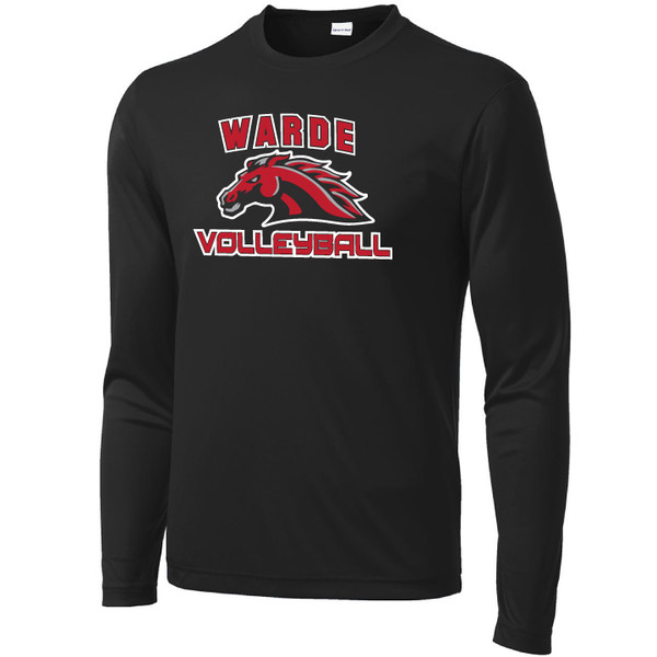 Warde Volleyball - Black Long Sleeve Performance Tee