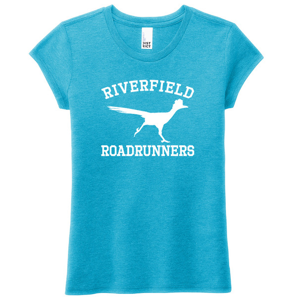 Riverfield Roadrunners Short Sleeve Girls Turquoise Tee