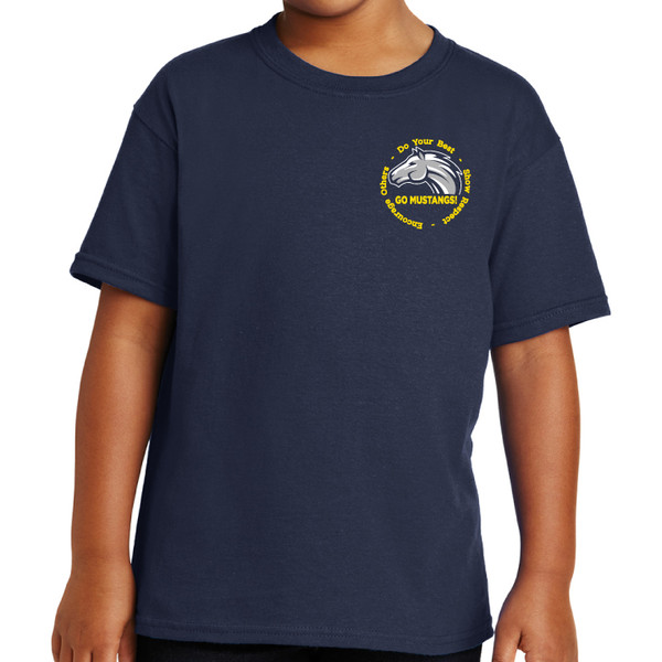 Second Hill Lane Elementary - Navy Short Sleeve Tee in Youth Sizes