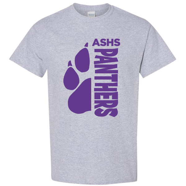 Albert S. Hall Panthers - Heather Gray Short Sleeve Tee