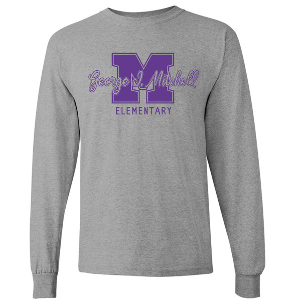 George J. Mitchell Varsity - Heather Gray Long Sleeve Tee