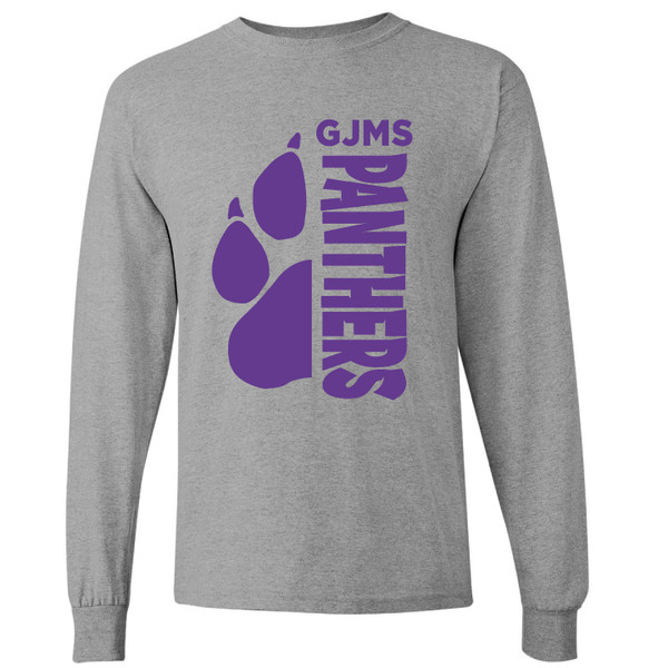 George J. Mitchell Panthers - Heather Gray Long Sleeve Tee
