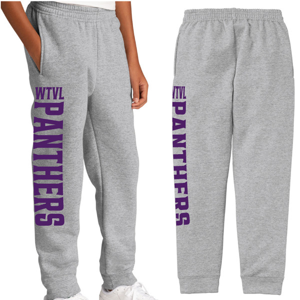 WTLV Panthers - Heather Gray Fleece Jogger in Youth sizes