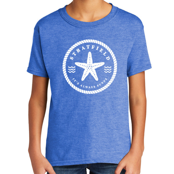 Stratfield - Heather Royal Youth Softstyle Tee - Starfish It's Always Sunny