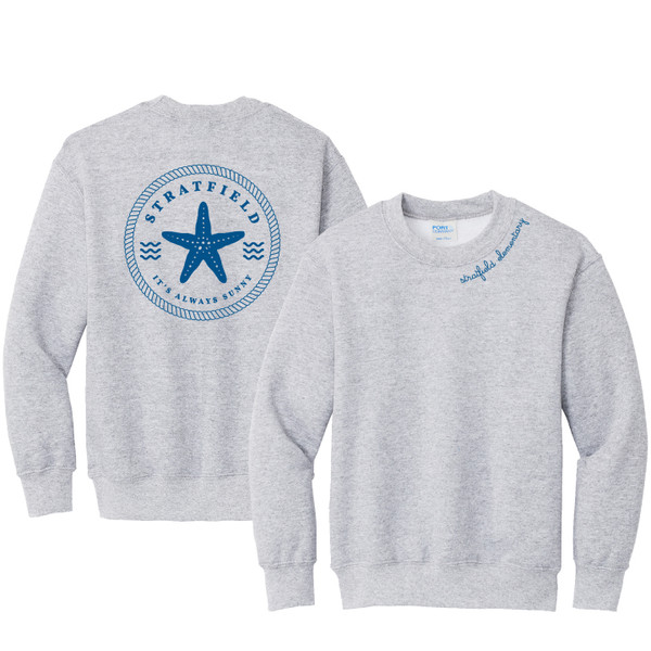 Stratfield - Heather Gray Youth Crewneck Sweatshirt - It's Always Sunny