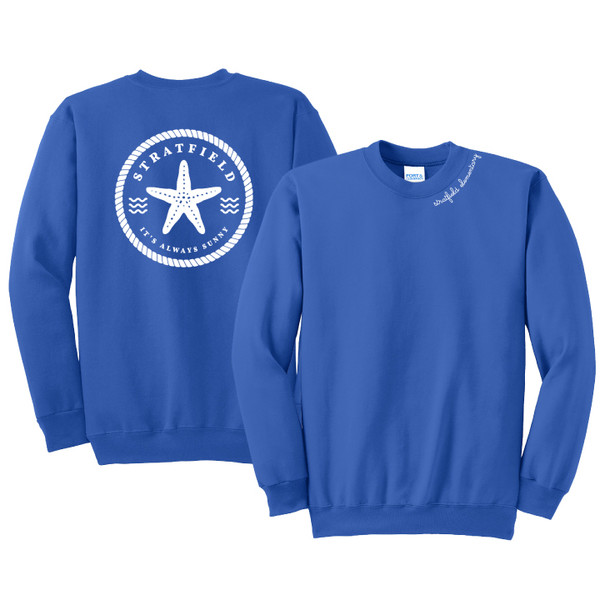 Stratfield - Royal Adult Crewneck Sweatshirt - It's Always Sunny