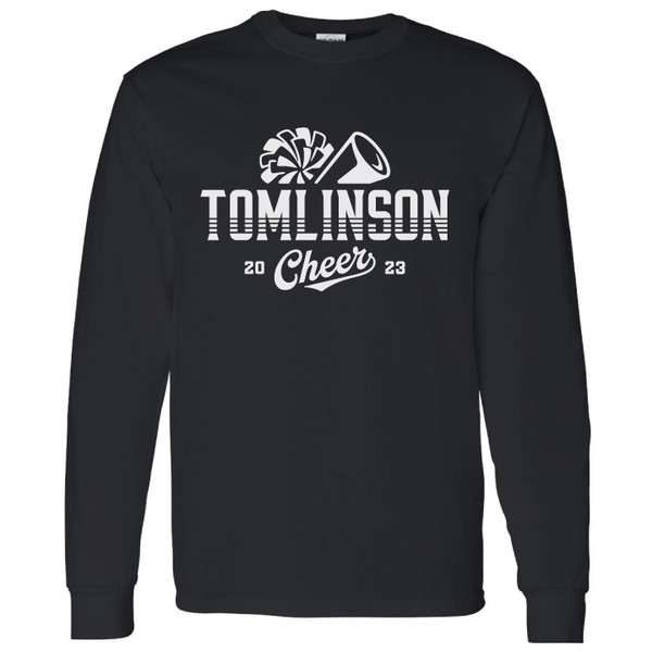 Tomlinson Cheer - Black Long Sleeve Unisex T-shirt