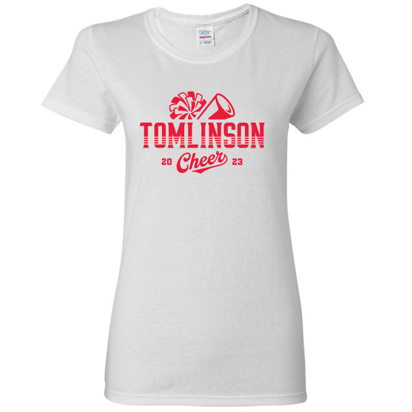 Tomlinson Cheer - White Ladies Fit T-shirt