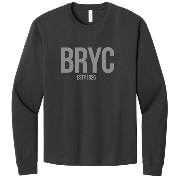 Black Rock Yacht Club - Charcoal Long Sleeve Soft Cotton Tee in Adult Sizes