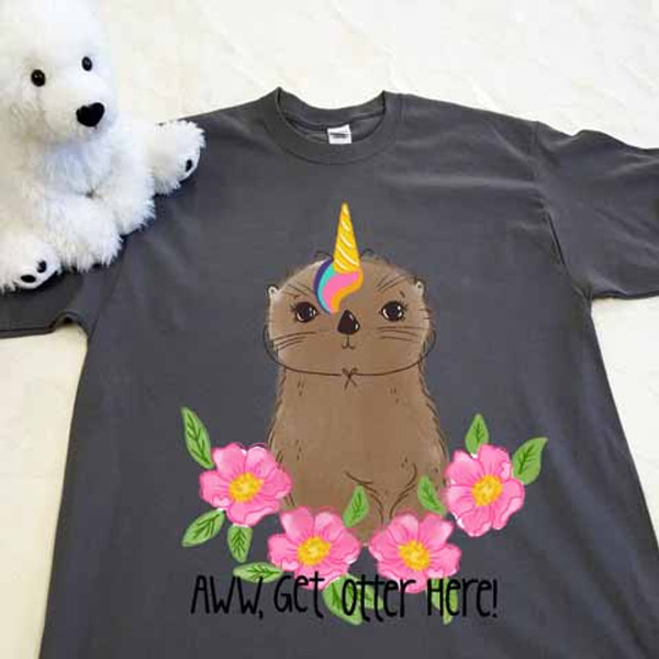 Ottercorn Unicorn Adult Shirt