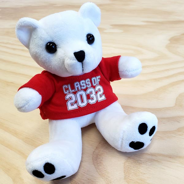 6" Polar Bear Stuffed Animal - Class of 2032 