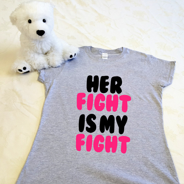 Her Fight Is My Fight Ladies Fitted Shirt