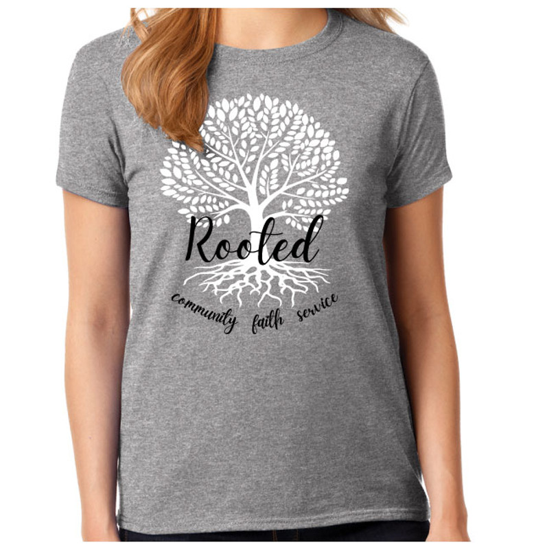 Crossroads | Rooted Front Design Only - Ladies Fit T-shirt - Puddle Bear