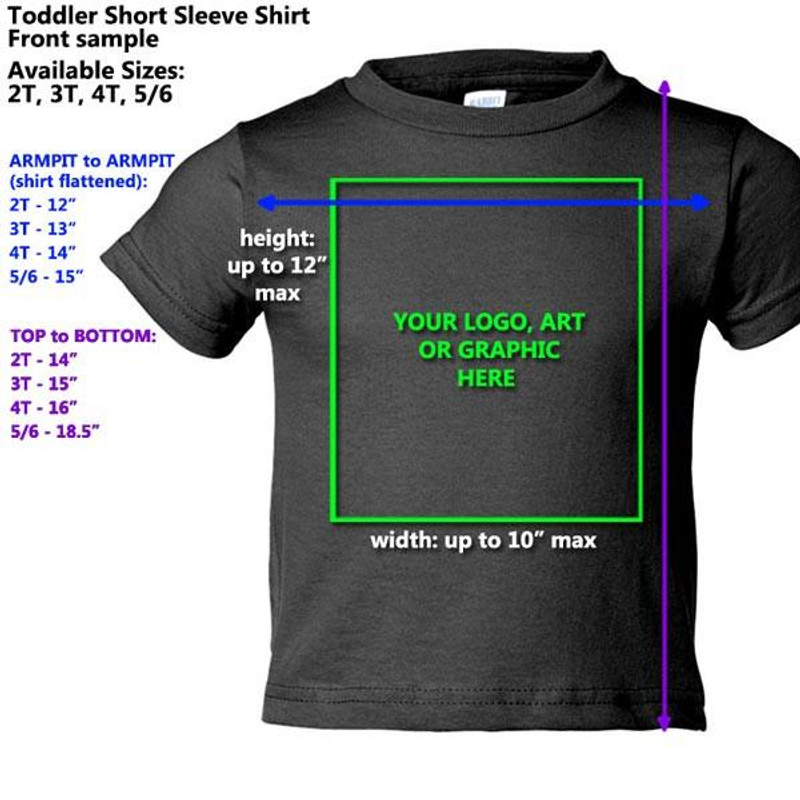 Custom Youth Short Sleeve Shirt with Your Text, Graphic or Logo