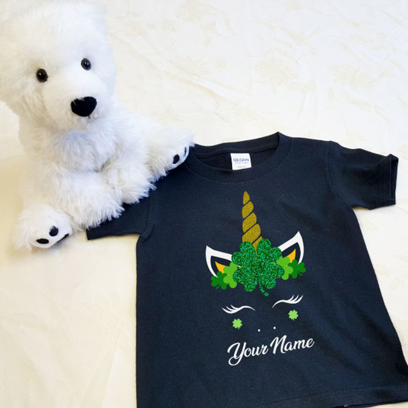 St Patrick S Day Unicorn Crown Shirt In Baby And Toddler Sizes