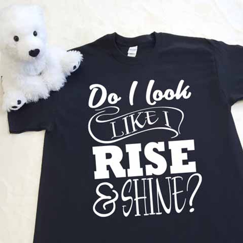 Do I Look Like I Rise Shine Adult Shirt Puddle Bear