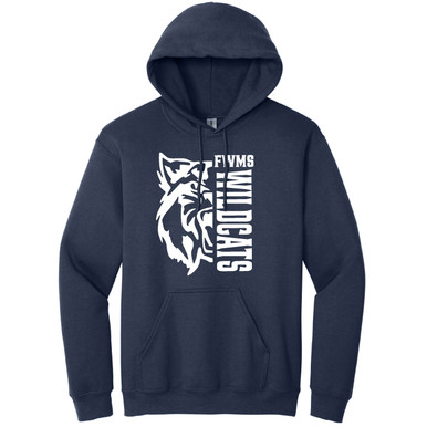 FWMS Wildcats - Navy Pullover Hoodie - Puddle Bear