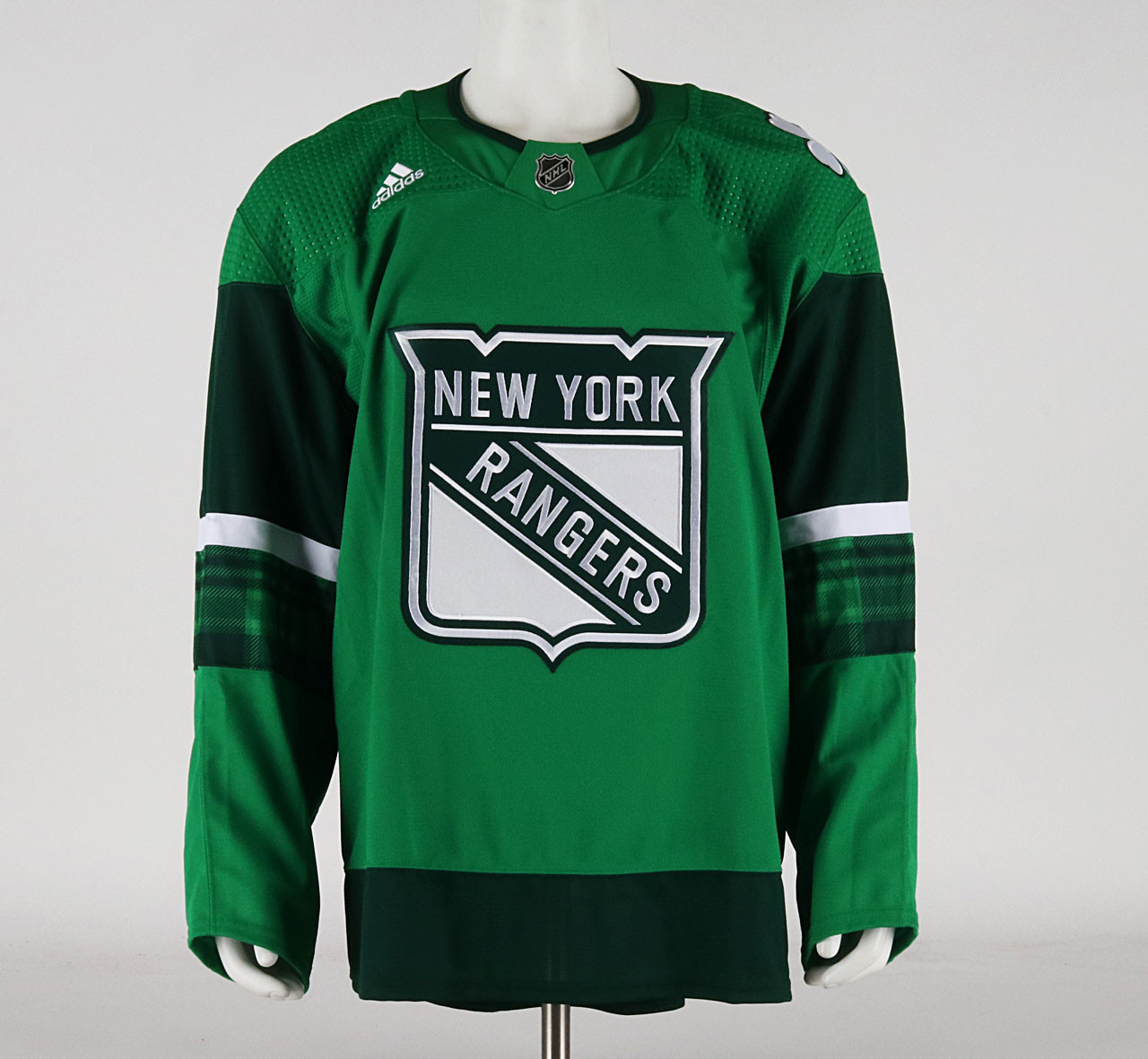 St Patricks Day Jersey New York Rangers Green Adidas Size 58