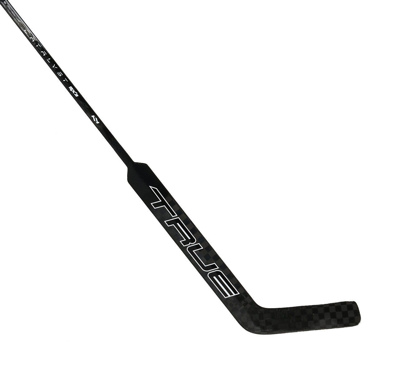Left - Jeremy Swayman Black Catalyst 9X3 Stick #3 - Pro Stock Hockey