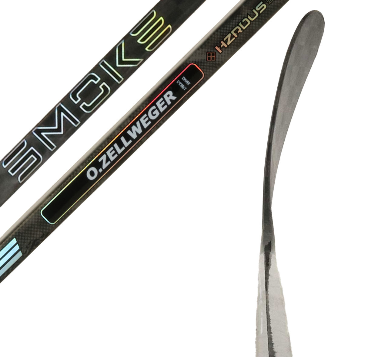 Left - Olen Zellweger Hzrdus Smoke 85 Flex Stick - Pro Stock Hockey