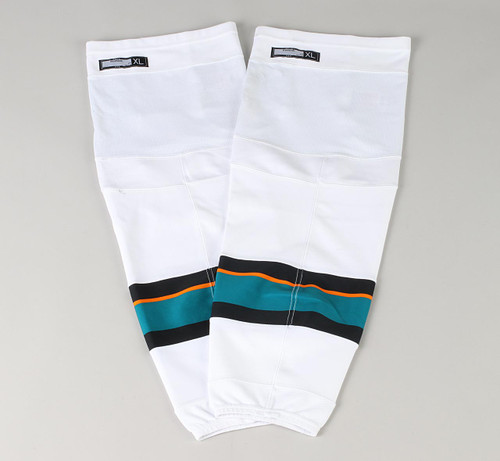 Game Sock - San Jose Sharks - White Reebok Size XL