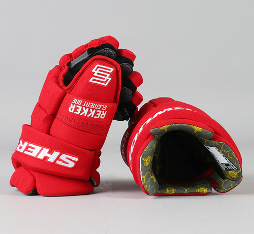 14" Sherwood Rekker RE1 Gloves - Team Stock Detroit Red Wings