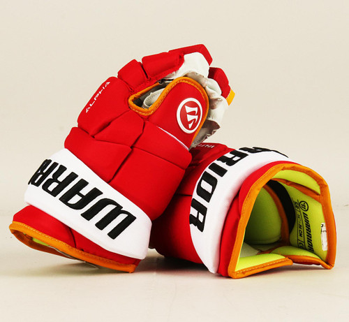 13" Warrior Alpha DX Pro Gloves - Team Stock Calgary Flames