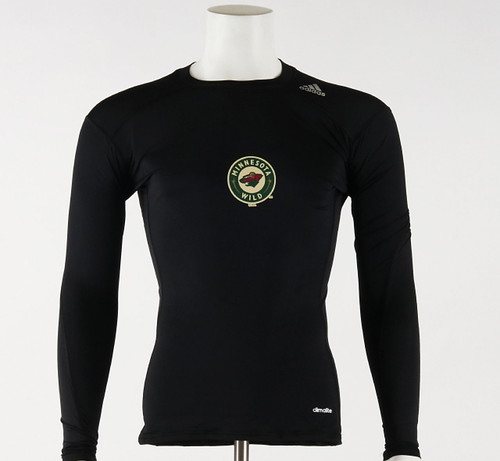 Minnesota Wild Large Techfit Long Sleeve Compression Shirt