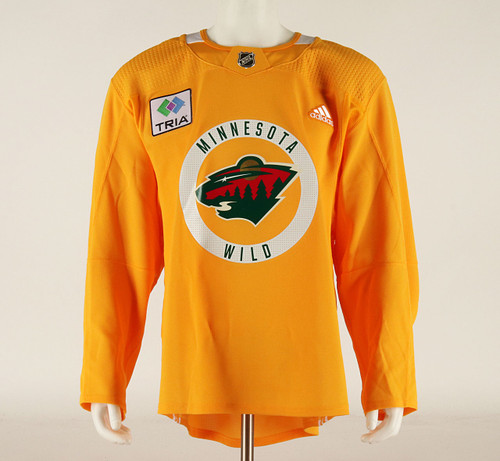 Practice Jersey - Minnesota Wild - Yellow Adidas Size 56 #4 Practice Jersey - Minnesota Wild - Yellow Adidas Size 56 #4