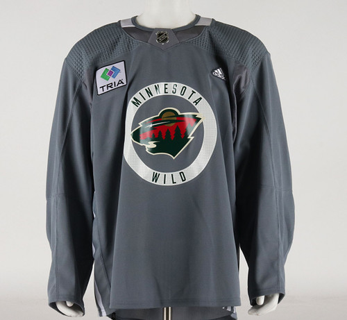 Practice Jersey - Minnesota Wild - Gray Adidas Size 58 #3