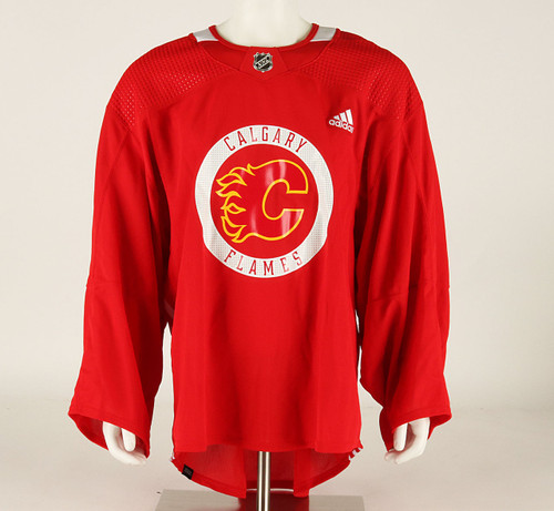 Game Jersey - Calgary Flames - Red Adidas Size 58G - Pro Stock Hockey