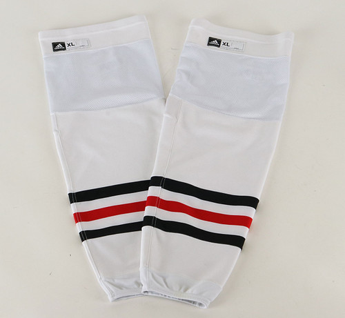 Game Sock - Chicago Blackhawks - White Adidas Size XL