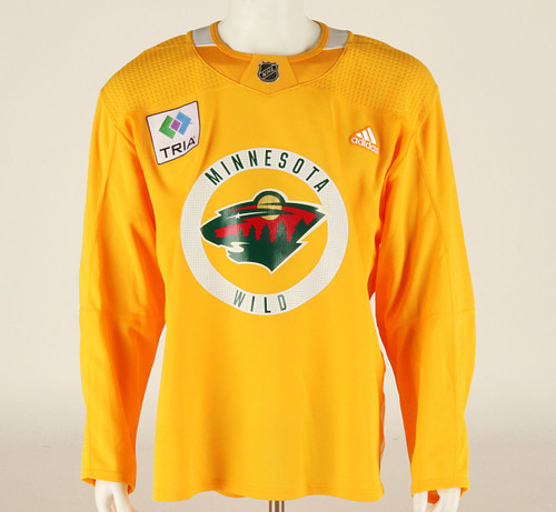 Practice Jersey - Minnesota Wild - Yellow Adidas Size 56 #6 Practice Jersey - Minnesota Wild - Yellow Adidas Size 56 #6