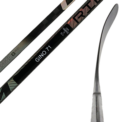 Left - Evgeni Malkin Jetspeed FT6 Pro 'Dressed as Ribcor Trigger 8 Pro' 115 Flex Stick