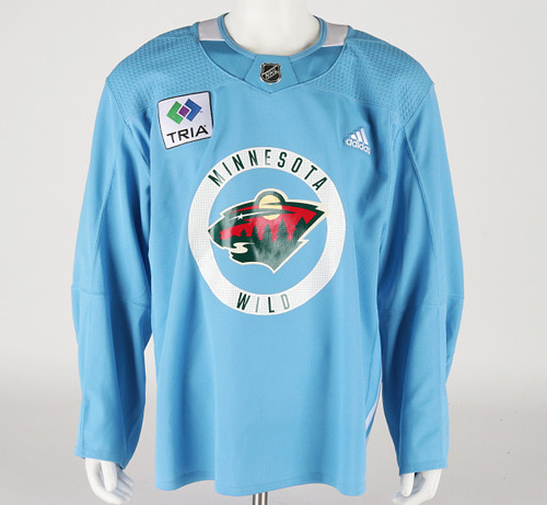 Practice Jersey - Minnesota Wild - Baby Blue Adidas Size 56 #5 Practice Jersey - Minnesota Wild - Baby Blue Adidas Size 56 #5
